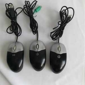 HP P/N:MOAFUO, Wired MOUSE, BLACK AND SILVER